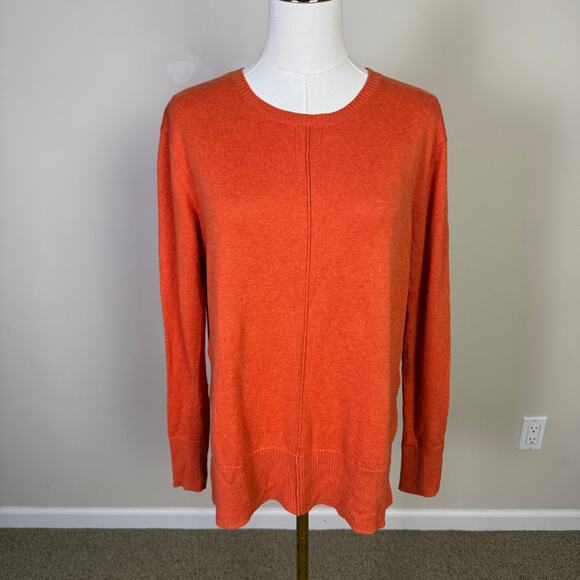 Elliott Lauren Crewneck Cotton Cashmere Long Sleeve Sweater US Womens XS - Picture 2 of 7